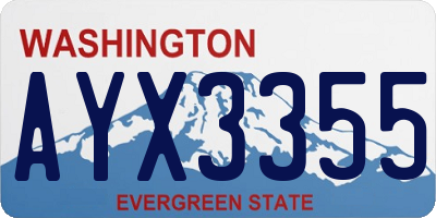 WA license plate AYX3355