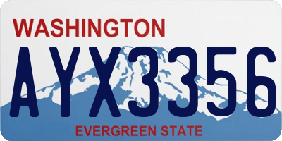 WA license plate AYX3356