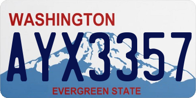 WA license plate AYX3357