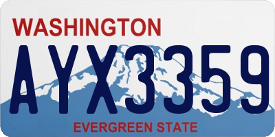 WA license plate AYX3359