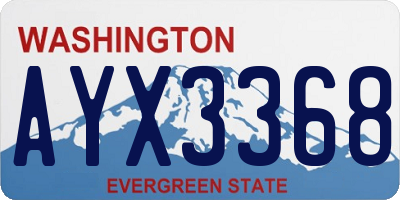 WA license plate AYX3368