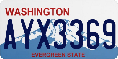 WA license plate AYX3369