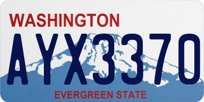 WA license plate AYX3370