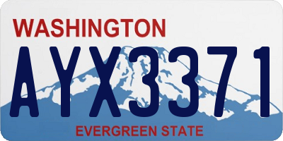 WA license plate AYX3371