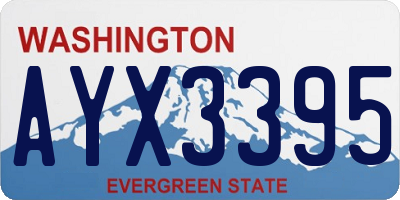 WA license plate AYX3395