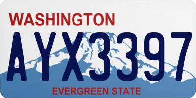 WA license plate AYX3397