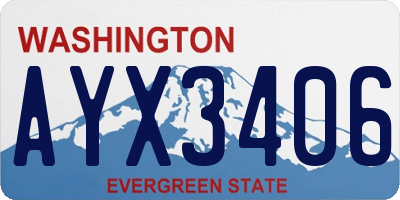 WA license plate AYX3406