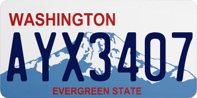 WA license plate AYX3407