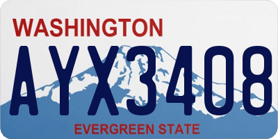 WA license plate AYX3408