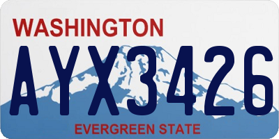 WA license plate AYX3426