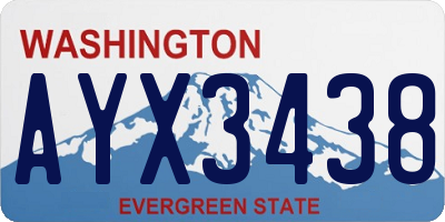 WA license plate AYX3438