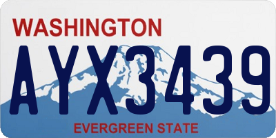 WA license plate AYX3439