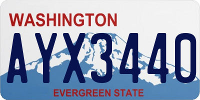 WA license plate AYX3440