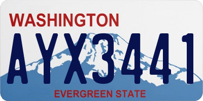 WA license plate AYX3441