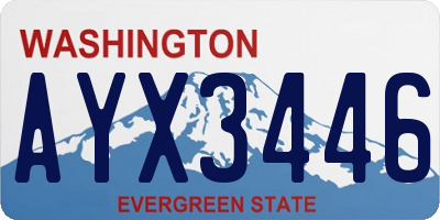 WA license plate AYX3446