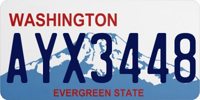 WA license plate AYX3448