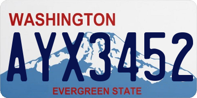 WA license plate AYX3452