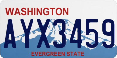 WA license plate AYX3459