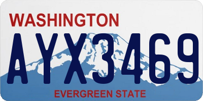 WA license plate AYX3469