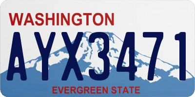 WA license plate AYX3471