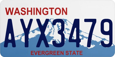 WA license plate AYX3479