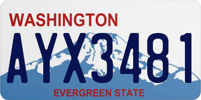 WA license plate AYX3481