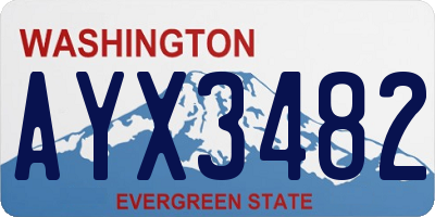 WA license plate AYX3482