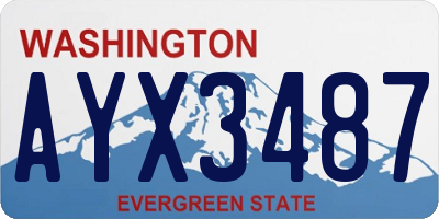 WA license plate AYX3487