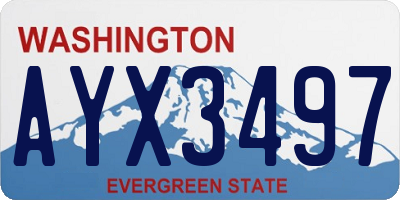 WA license plate AYX3497