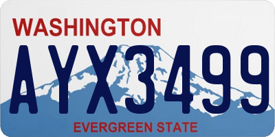 WA license plate AYX3499