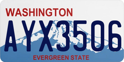 WA license plate AYX3506