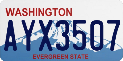 WA license plate AYX3507