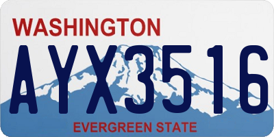 WA license plate AYX3516