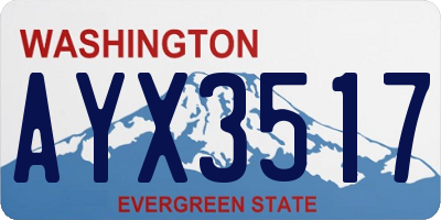 WA license plate AYX3517