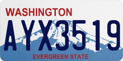 WA license plate AYX3519