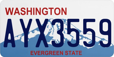 WA license plate AYX3559