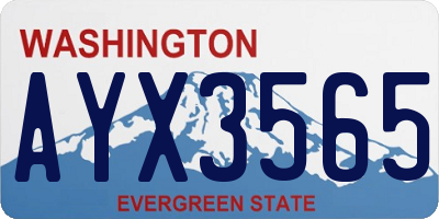 WA license plate AYX3565