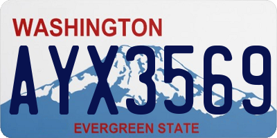 WA license plate AYX3569