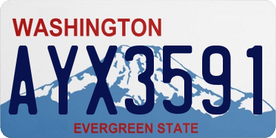 WA license plate AYX3591