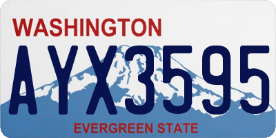 WA license plate AYX3595