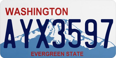 WA license plate AYX3597