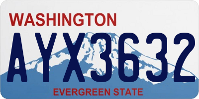 WA license plate AYX3632