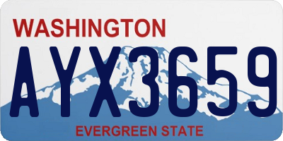 WA license plate AYX3659