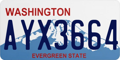 WA license plate AYX3664