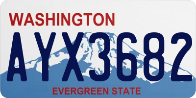 WA license plate AYX3682