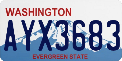 WA license plate AYX3683