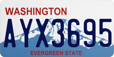 WA license plate AYX3695