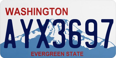 WA license plate AYX3697