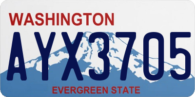 WA license plate AYX3705