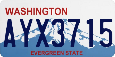 WA license plate AYX3715